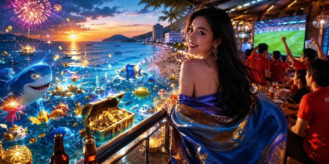 Người dùng trải nghiệm cá cược trực tuyến tại bãi biển Vũng Tàu trên điện thoại